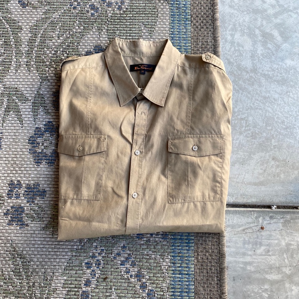 Ben Sherman Button Down Khaki Shirt